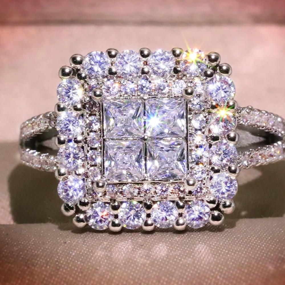 Sterling Silver Princess Ring
